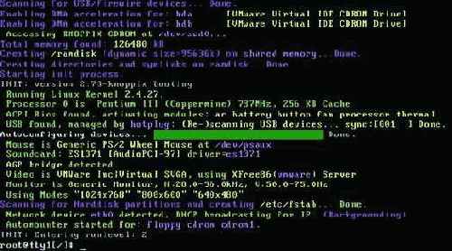 загрузка KNOPPIX'а с жесткого диска